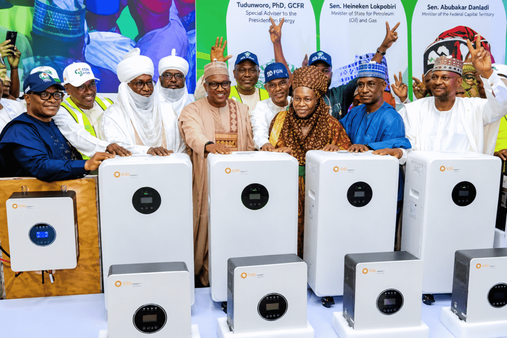 Speaker Tajudeen Abbas during the unveiling of solar energy and constituency projects in Zaria