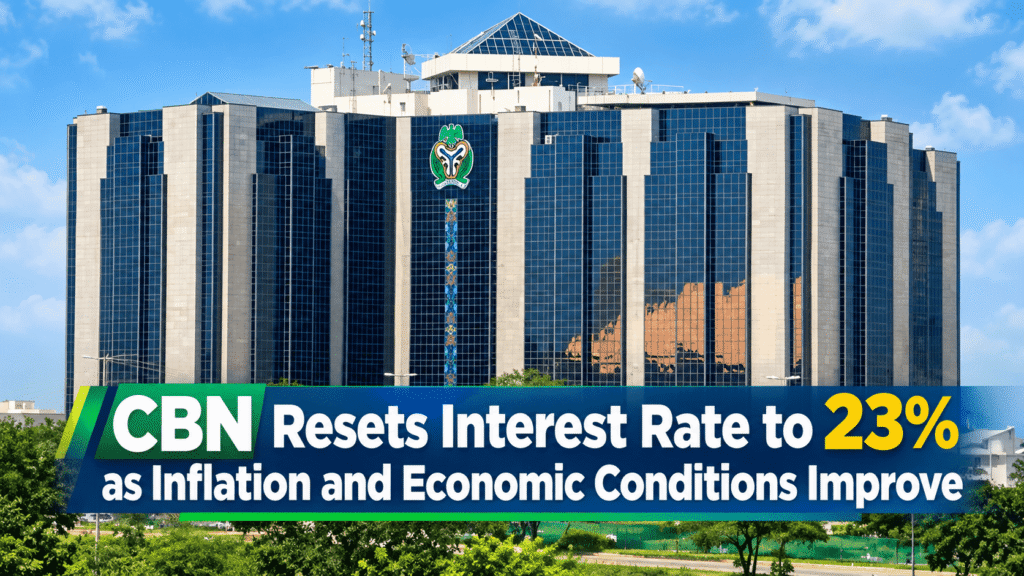 CBN Governor Olayemi Cardoso announces the reset of Nigeria’s Monetary Policy Rate to 23 percent