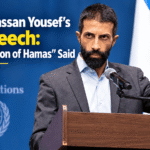 Mosab Hassan Yousef speaking at the UN Human Rights Council in Geneva in 2017