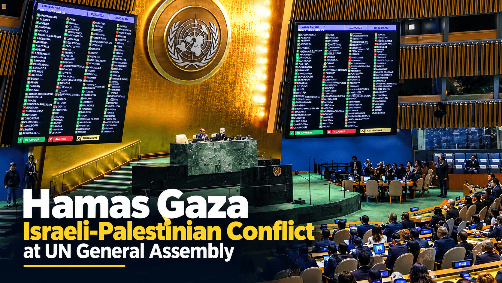 Hamas, Gaza and the Israeli-Palestinian Conflict: Why the UN General Assembly Remains a Global Flashpoint
