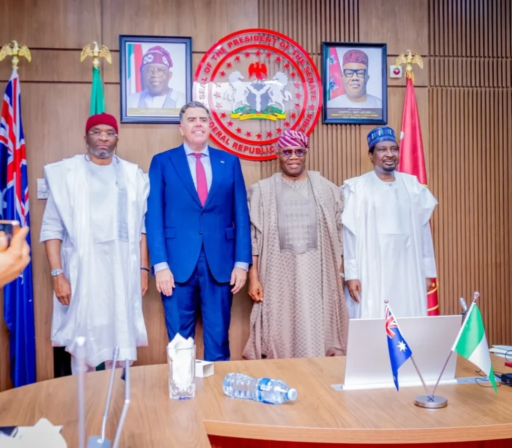 Senate President Godswill Akpabio receives Australian House Speaker Milton Dick at Nigeria’s National Assembly