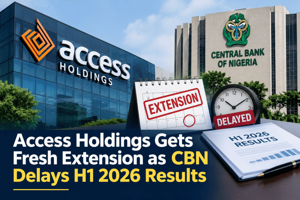 Access Holdings headquarters as investors await audited H1 2026 financial results and CBN approval