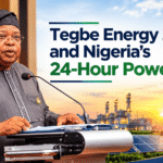 Nigeria’s Power Minister Joseph Tegbe discussing plans for 24-hour Energy Zones